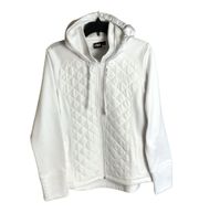 Sport White Zip Lightweight Hooded Jacket Wm L