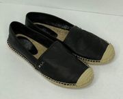 Lauren Ralph Lauren Black Leather‎ Espadrilles