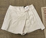 White Side Tie Skort