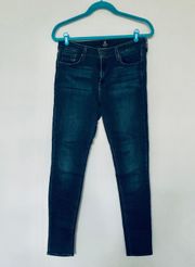 Just Black High Rise Skinny Jeans Dark Blue Denim