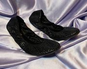 Juicy Couture Black Quilted Ballet Flats Women’s 8
