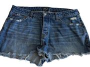 Abercrombie & Fitch  Ames Slim Boyfriend Raw Hem Shorts Size 32