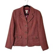 Vintage L.L.Bean Wool Silk Blend Blazer Jacket NEW Size Large