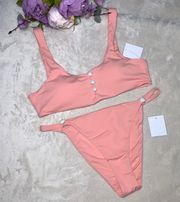 Dippin Daisy’s Swimwear NWT Dippin’ Daisy’s Peach Bikini Top and Bottom
