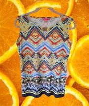 SUNNY Leigh‎ Sleeveless Colorful Blouse Size Small