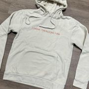 Billie Eilish 2018 Pull Over Hoodie Sweater I Think Therefore I Am Neutral S