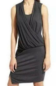 ‎ Duet Wrap Surplice Charcoal Dress Size XS