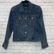 Eddie Bauer Denim Button Down Jacket Stretch