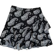 Ted Baker Black Paisley Above the Knee Skirt Women Size 0 | 46-23