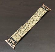 Elastic Cheetah Leopard Animal Print Apple Watch Band Rose Gold for 42mm/44mm