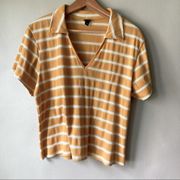 Wild Fable Yellow striped Polo Shirt Size 2X