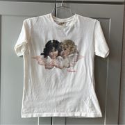 1970s Vintage Fiorucci Angels White TShirt Iconic Little Angels Novelty Shirt XS