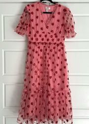 Rachel Parcell Sequin Heart Tulle Midi Dress, Small