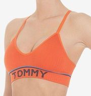 Tommy Hilfiger Tommy Hillfiger seamless orange logo triangle bra