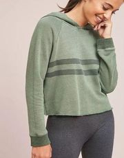 Anthropologie Sundry Cropped Stripe Hoodie