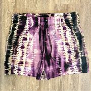 Small  twilight tie dye purple shorts NWT