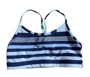 Lululemon blue striped y back sports bra
