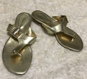 🌺 3/$20 SALE Pierre Dumas Gold Sandals Size 5