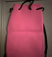 Triangl swimwear neoprene bright pink backpack travel pouch NWOT