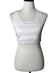 Spyder White Sports Bra Open Back Athletic Active Workout Women's Size L