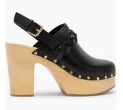 Loeffler Randall black Paxton Leather Platform Mule (Women) size 9