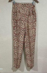 Adrienne Vittadini Collection paisley silk grandmacore pants