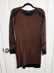 Maje revolve metallic bodycon party long sleeves dress size large holidays