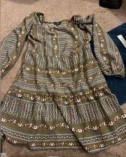 NWT Suzanne betro square neck tiered dress M