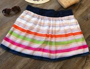 Maurices multi colored striped skirt with pockets size large