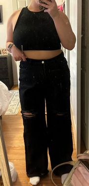 Black Wide Leg Jeans