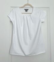 White Business Casual Top