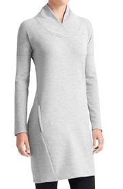 Athleta SoftTech Light Gray Sweatshirt Dress