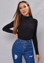 Black Ribbed Top