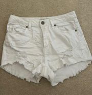 White Jean Shorts