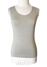 NWT Armani Collezioni gray knit tank top sz 6