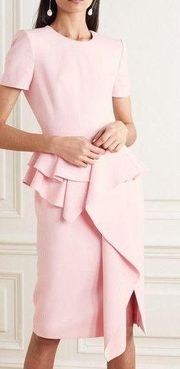 NWT. $3190 ALEXANDER MCQUEEN PEPLUM DRESS Pink IT38 / US2