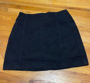 Black Denim Skirt