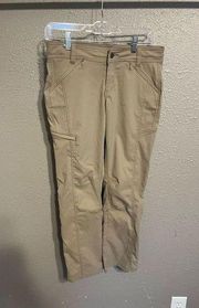 PrAna Khaki Nylon Hiking Pants Size 4