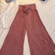 Rewash Tiered Wide Leg Pants With Bow