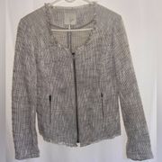 knit zip up, scooped neck cardigan