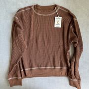 Fin & Vince Waffle Raglan cinnamon size xs