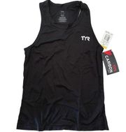 TYR Carbon Womens Sleeveless Tank Running Top BLACK Mesh Size XS - $52