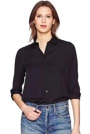VINCE black cotton button down shirt long sleeve - size small