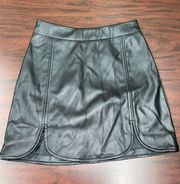 NWT Buddy Love Black Vegan Leather Carli Mini Skirt