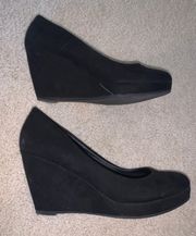 Black Wedge Heel