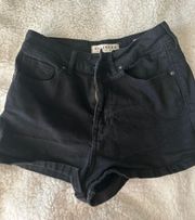 Black High Waisted Shorts