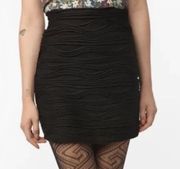 Urban Outfitters Black Textured Mini Skirt Size XS NWT!