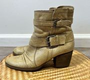 Anthropologie naya leather buckle boots