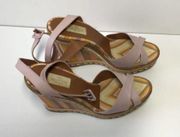 espadrille multistripe wedged sandal lavender