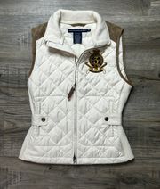 Sport Equestrian Puffer Vest A/ Suede Trim